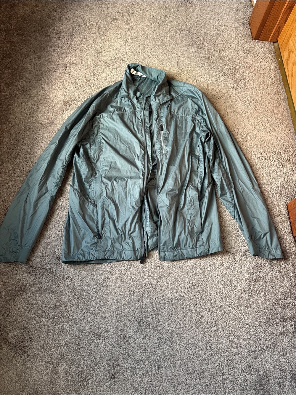 Lululemon Green Lightweight Full Zip Running Windbreaker Jacket SIZE XL